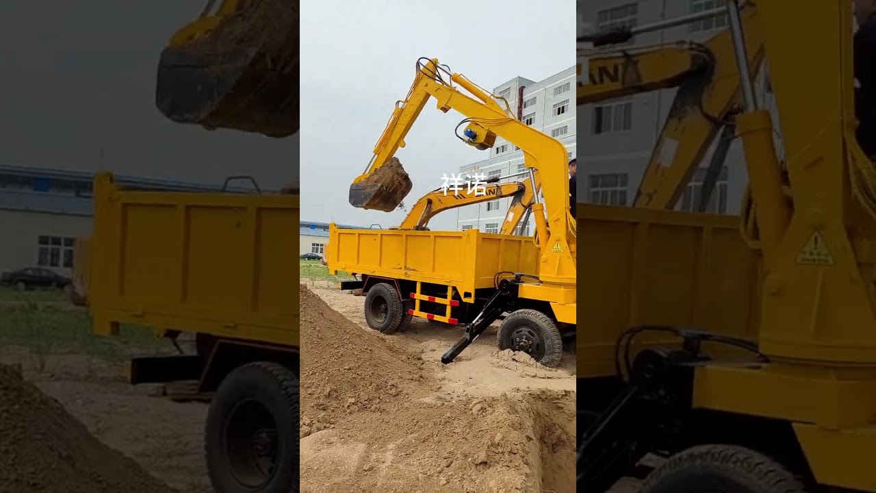 Excavator digging video Excavator digging