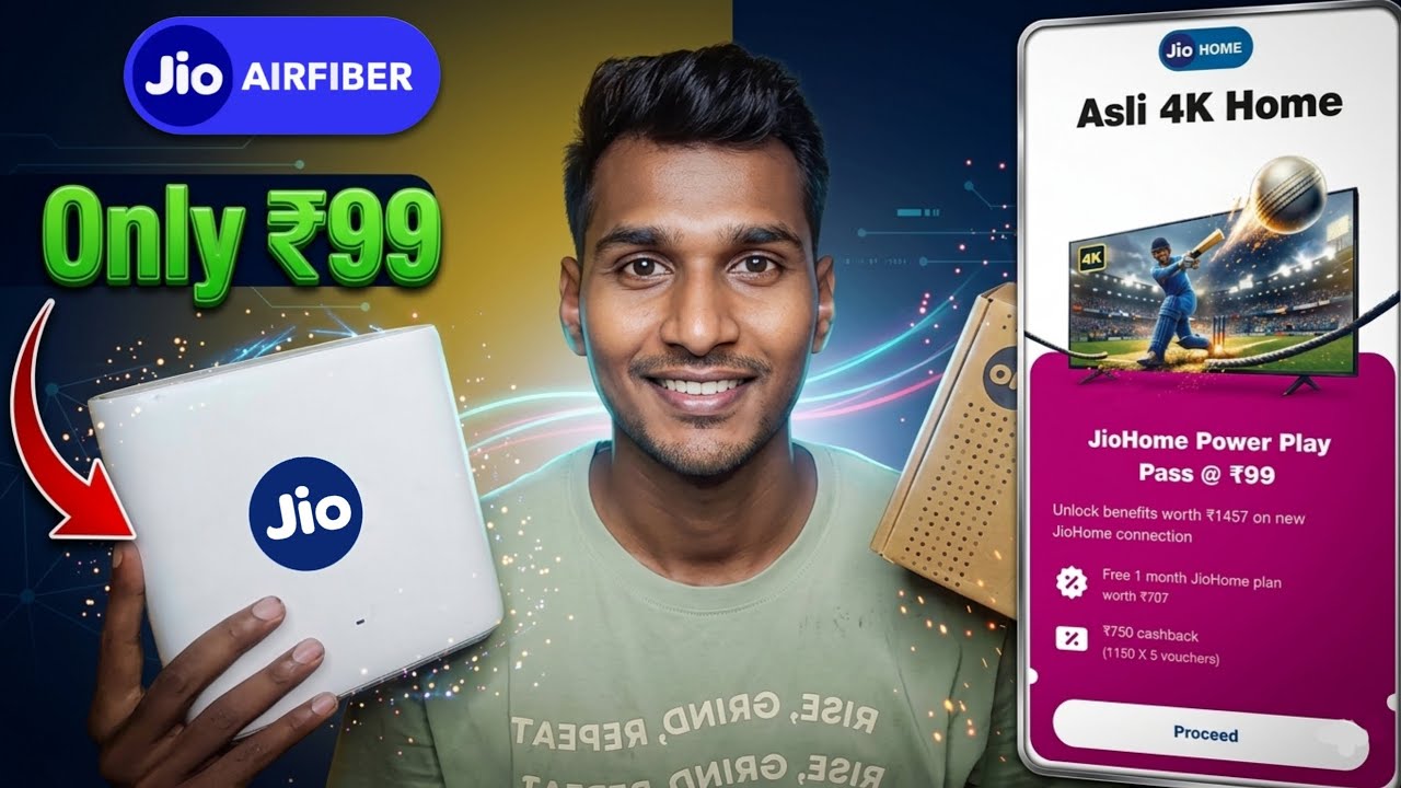 Jio AirFiber 🛜 - ₹99 Offer Claim Process | Booking Process & Installation | JioHome ₹1457 Offer