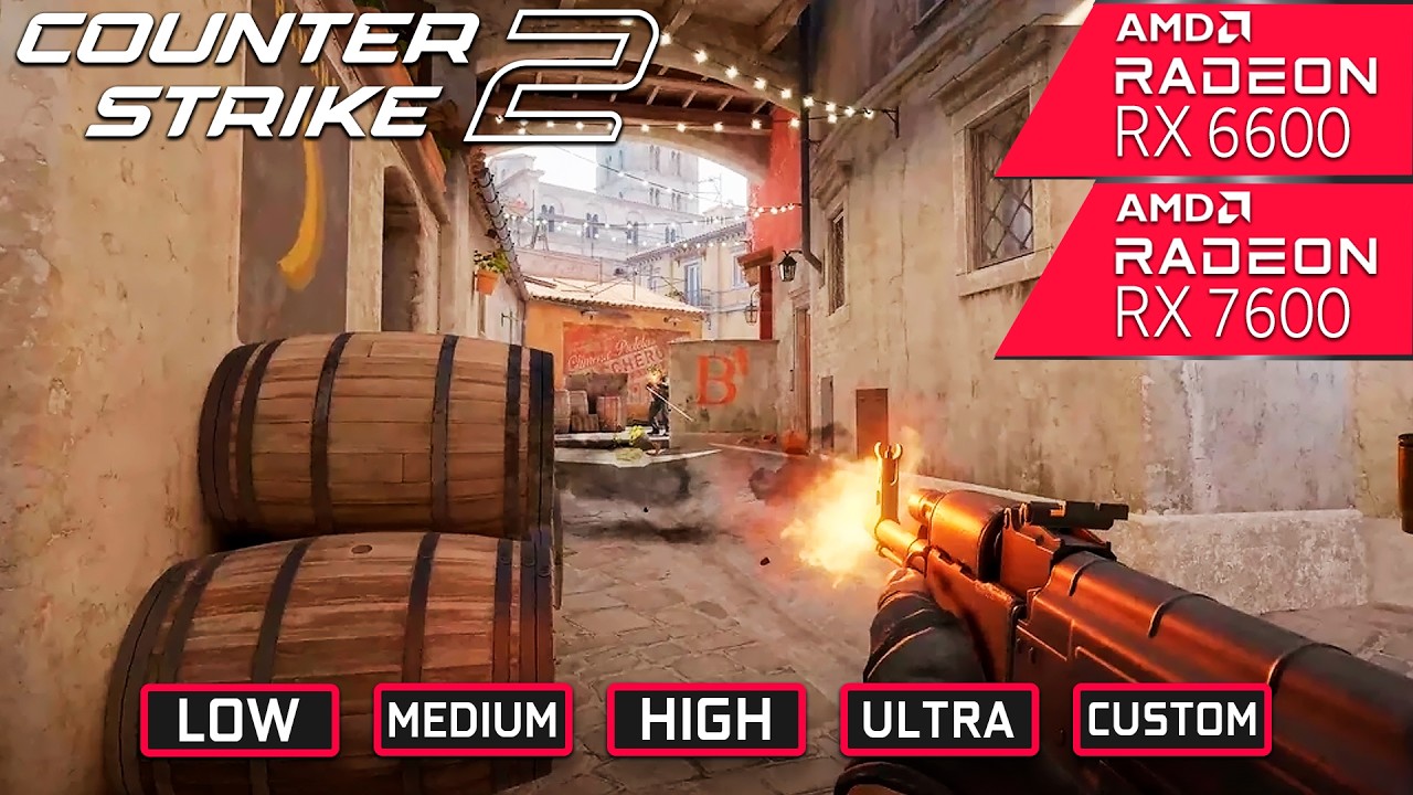Counter-Strike 2 RX 6600 & RX 7600 Benchmark | 1080p Low, High Settings