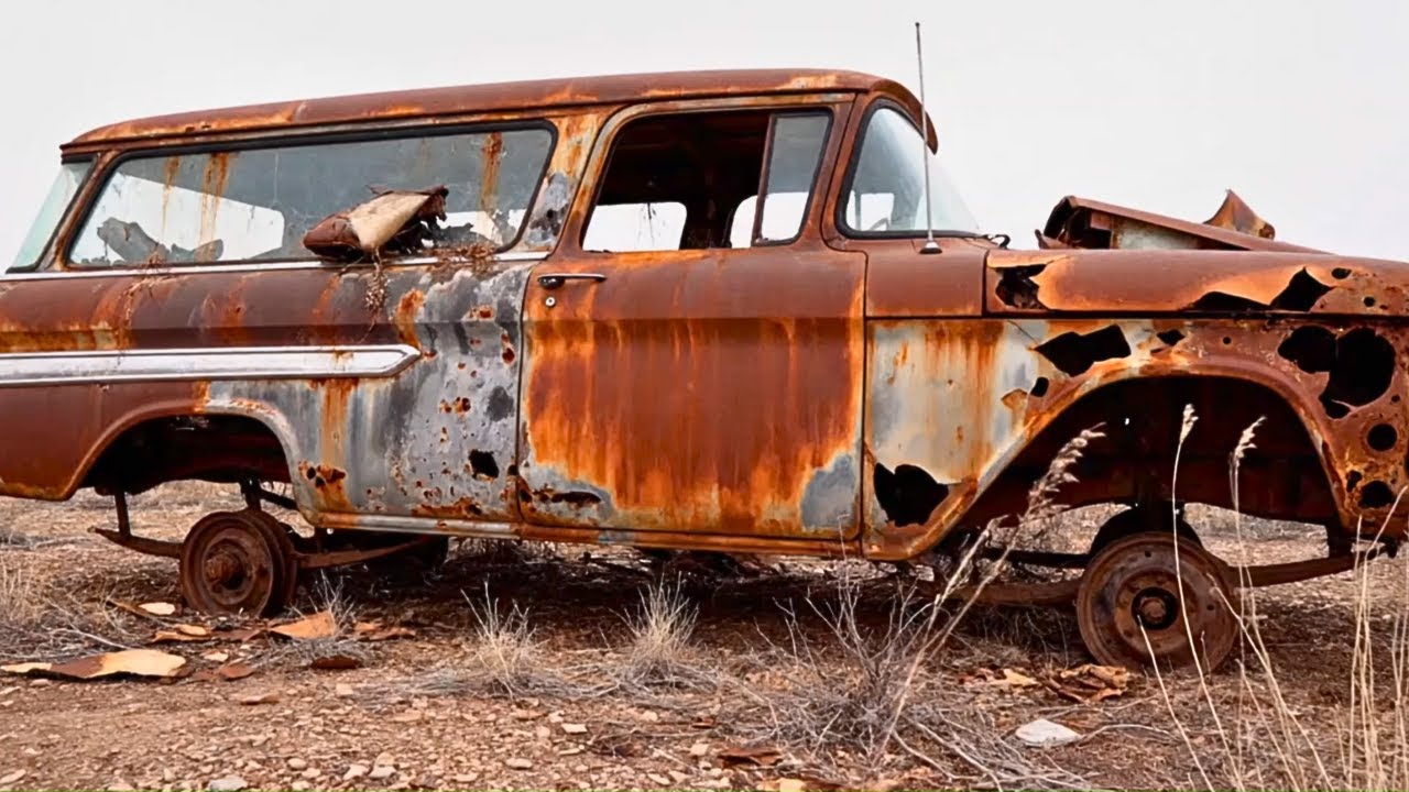 1955 Chevrolet Suburban Restoration Found for $10 | Barn Find ASMR Rebuild