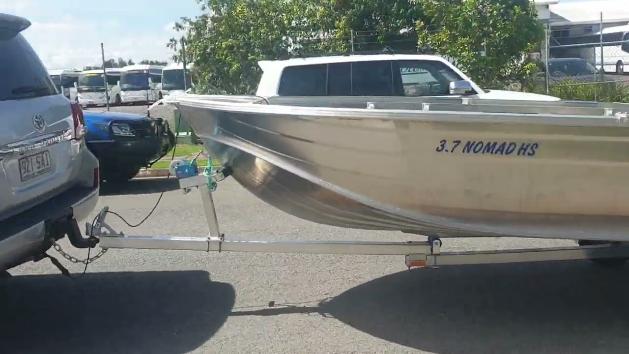 BoatHoist Barra folding aluminium boat trailer.