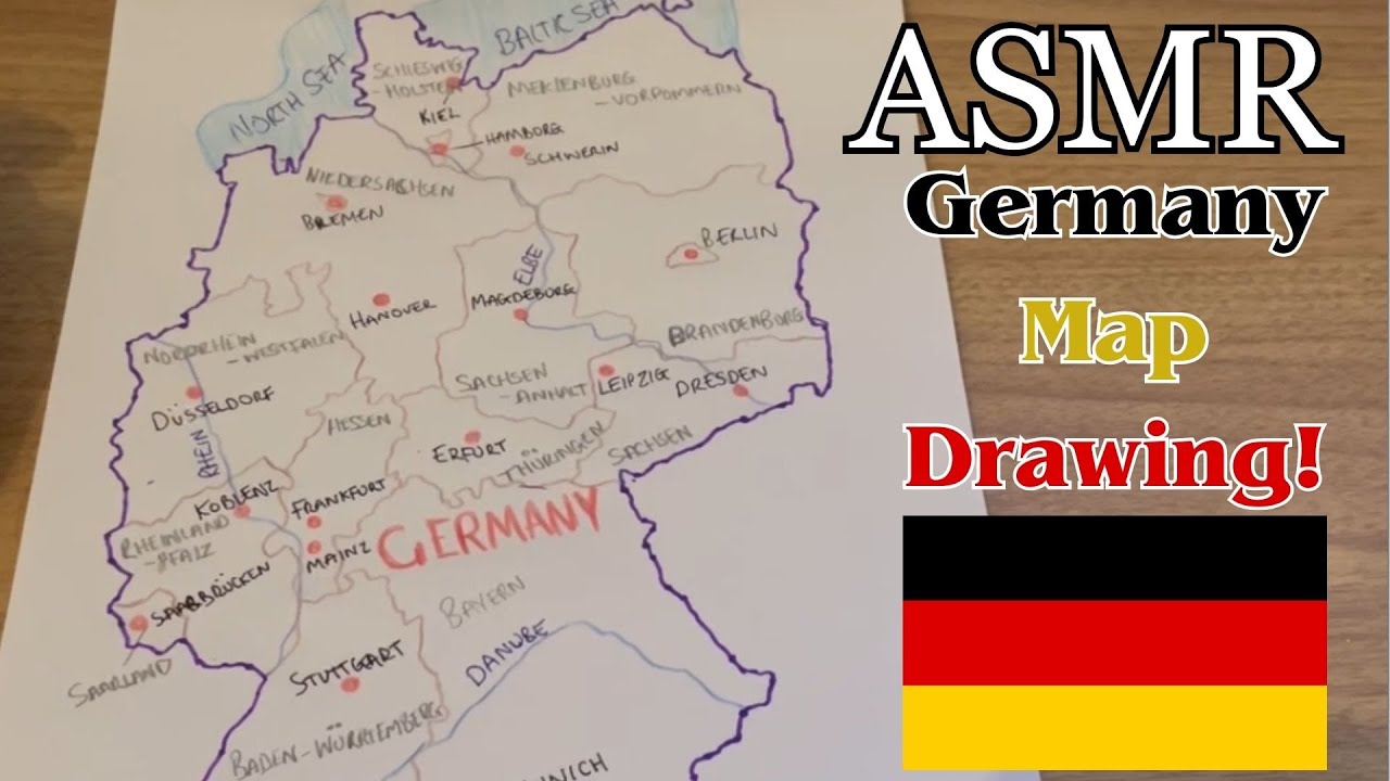 ASMR - Drawing a Map of Germany!! | Detailed History
