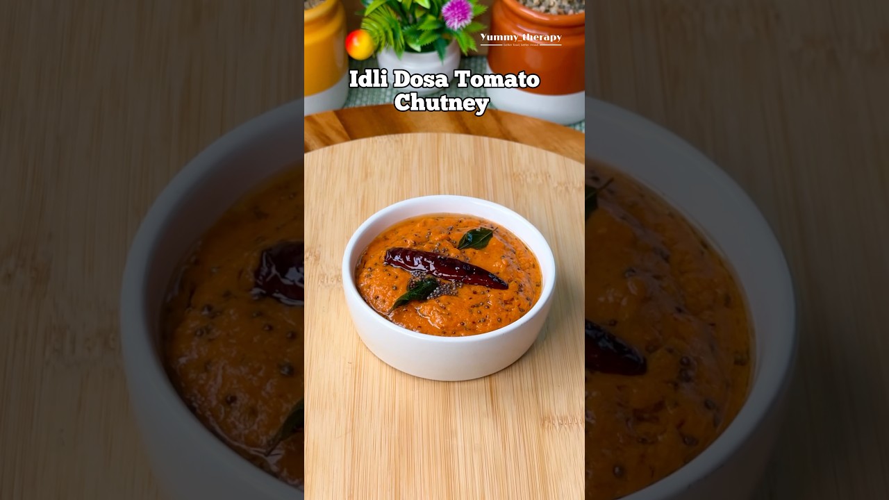 Viral Idli Dosa Tomato Chutney Recipe 😍😍 #shorts #shortsfeed @Yummy_therapy