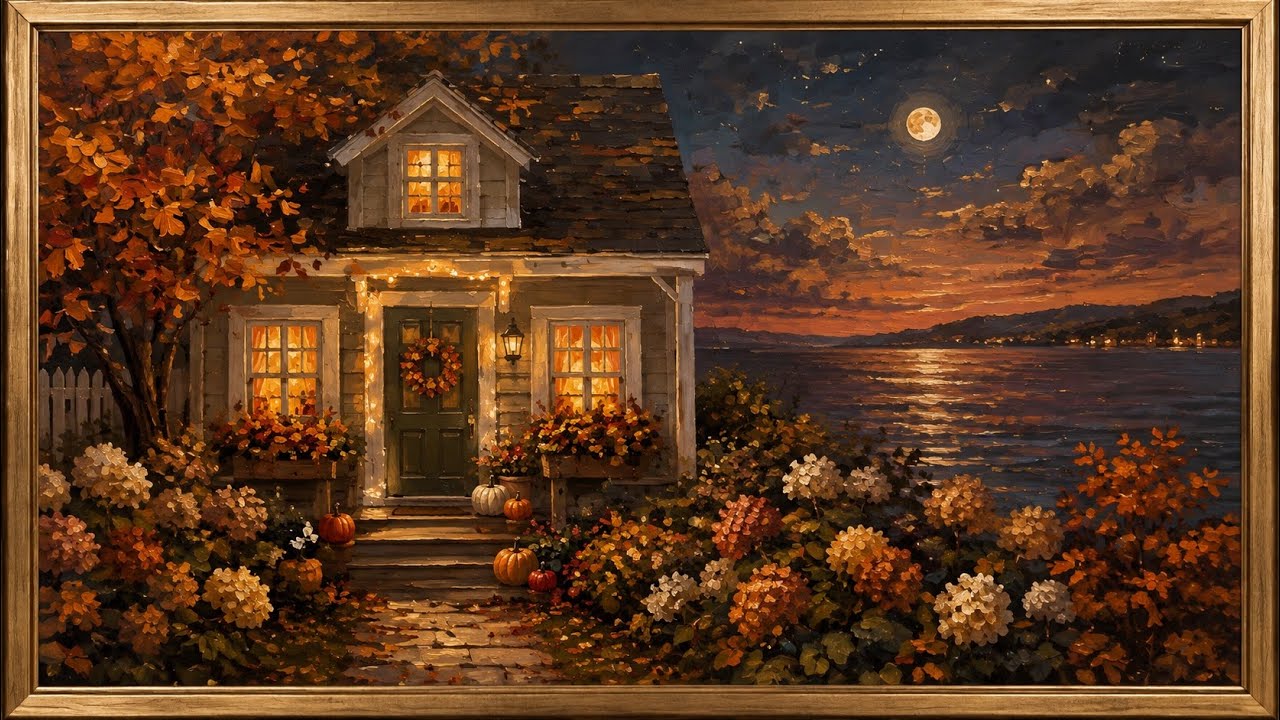 Fall TV Frame Art Painting 4K | No Ads