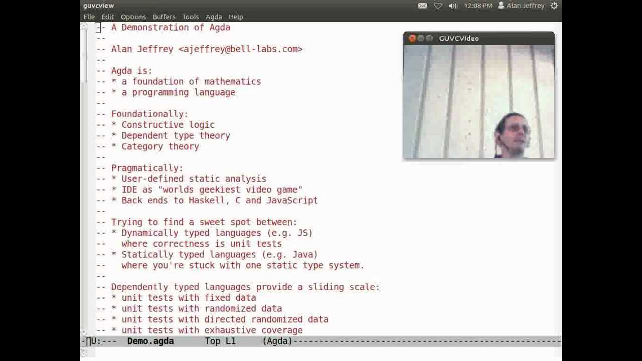 A Demonstration of Agda