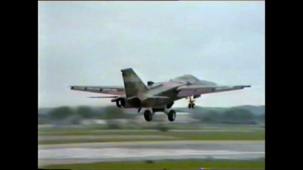 AIR FATE 93, RAF Mildenhall Arrivals, May 1993. Very old video.