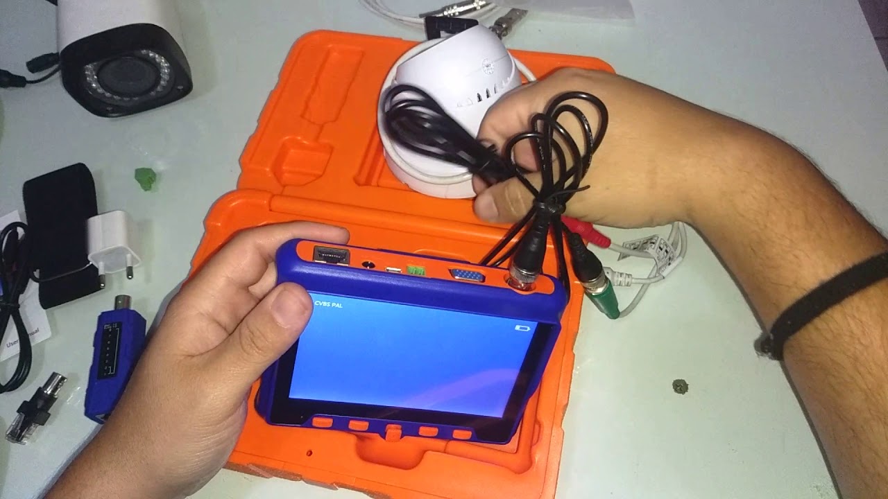 Monitor de teste CFTV 4 em1 ahd/cvi/ptz