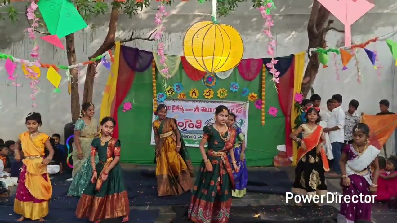 Sai chaithanya school #pongal celebrations #dance #girls dance#easy  steps