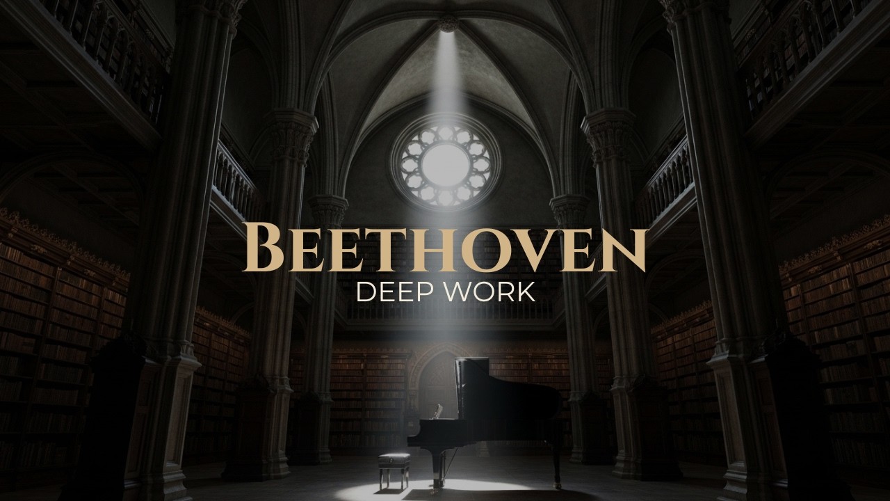 Beethoven Inspired Intense Piano for Deep Work & Productivity | 1 Hour Focus