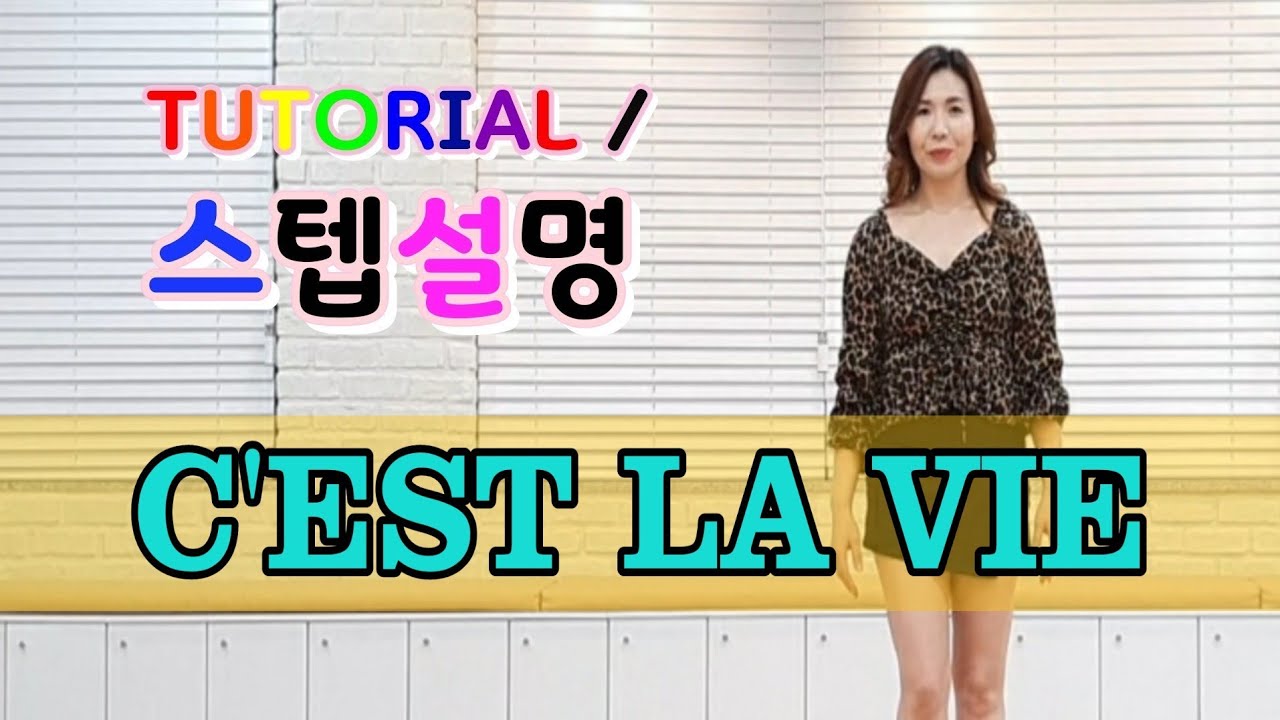 ( TUTORIAL / 스텝설명 ) C'EST LA VIE 라인댄스 - 32c 2w Beginner Level
