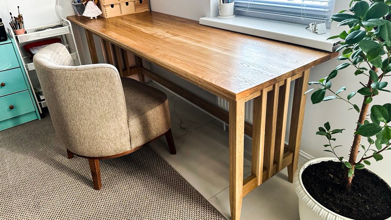 ПИСЬМЕННЫЙ СТОЛ из ДУБА своими руками | DIY OAK DESK
