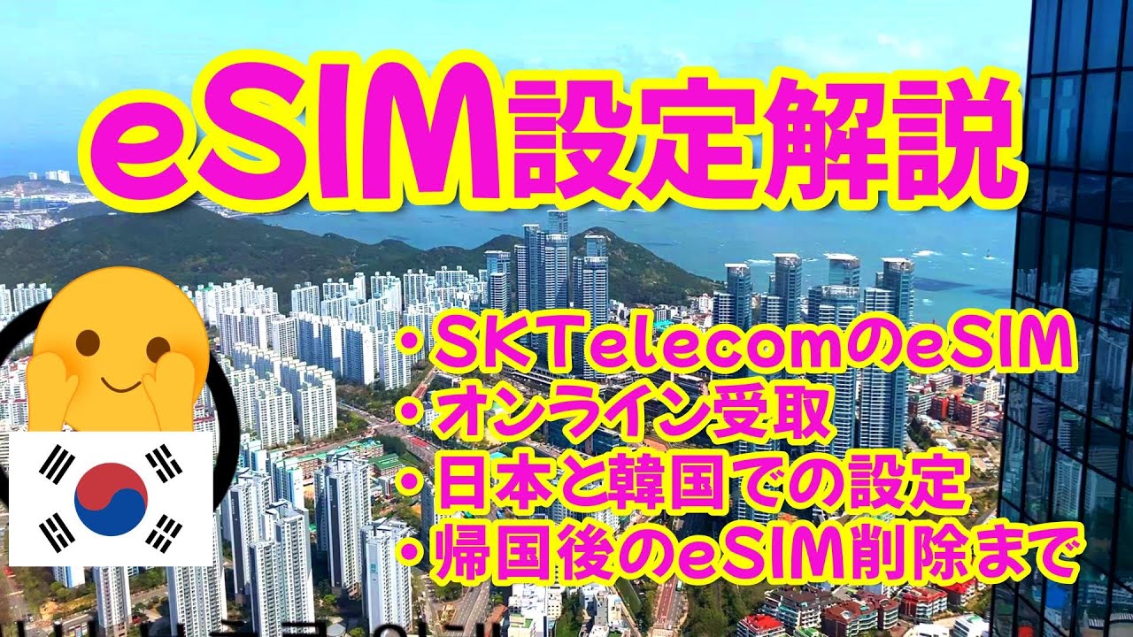 【韓国旅行】eSIMでスマホがサクサク使えました👍SKTelecomのeSIMネット購入から設定まで紹介します設定イメージで安心　#esim #韓国旅行 #韓国  #simカード