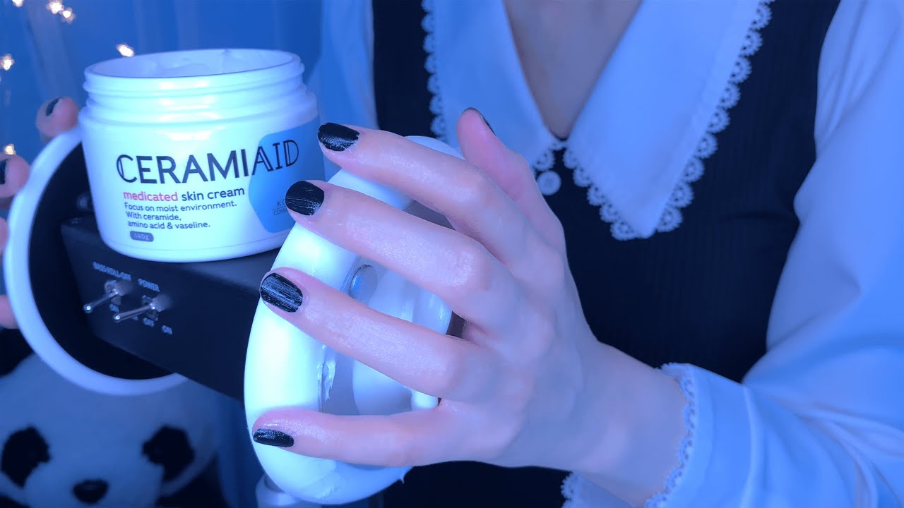 ASMR Simple Ear Massage with Lots of Cream for Sleep & Tingles 😪 3Dio / 耳マッサージ