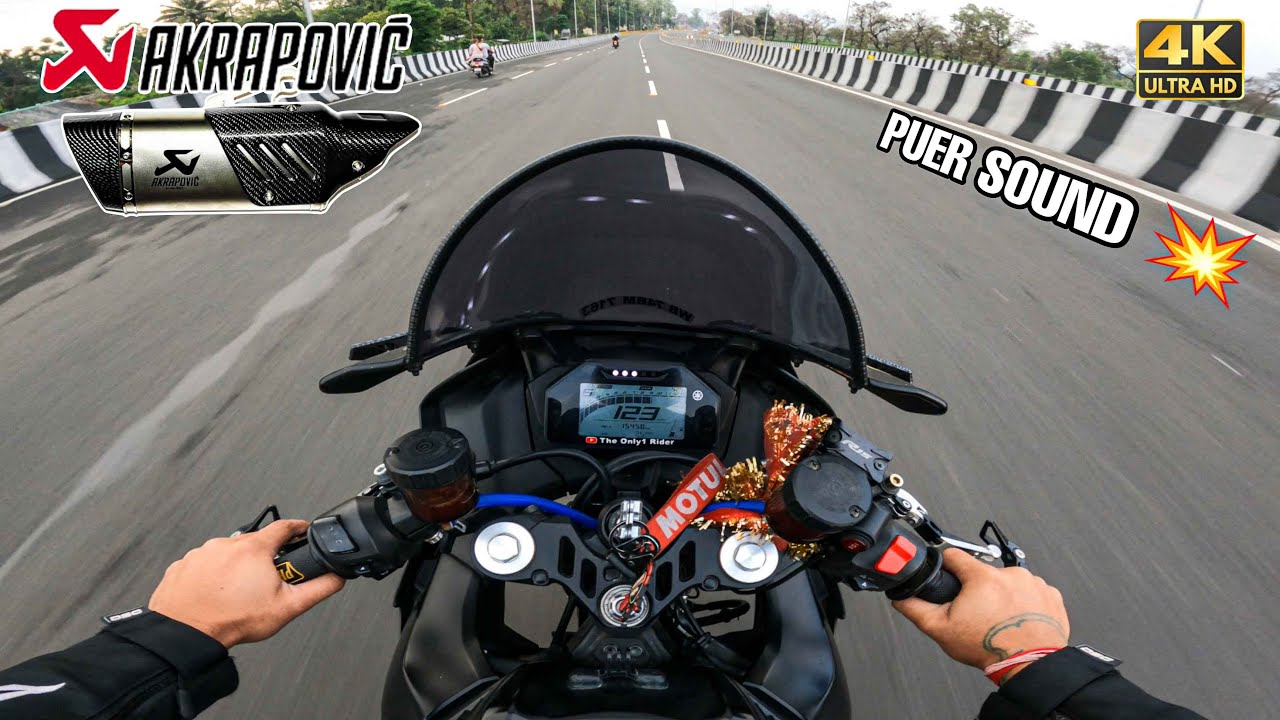 R15 V4 With Akrapovic Exhaust 💥 full Throttle on 🔥 R15 V4 Full Power Test ⚡