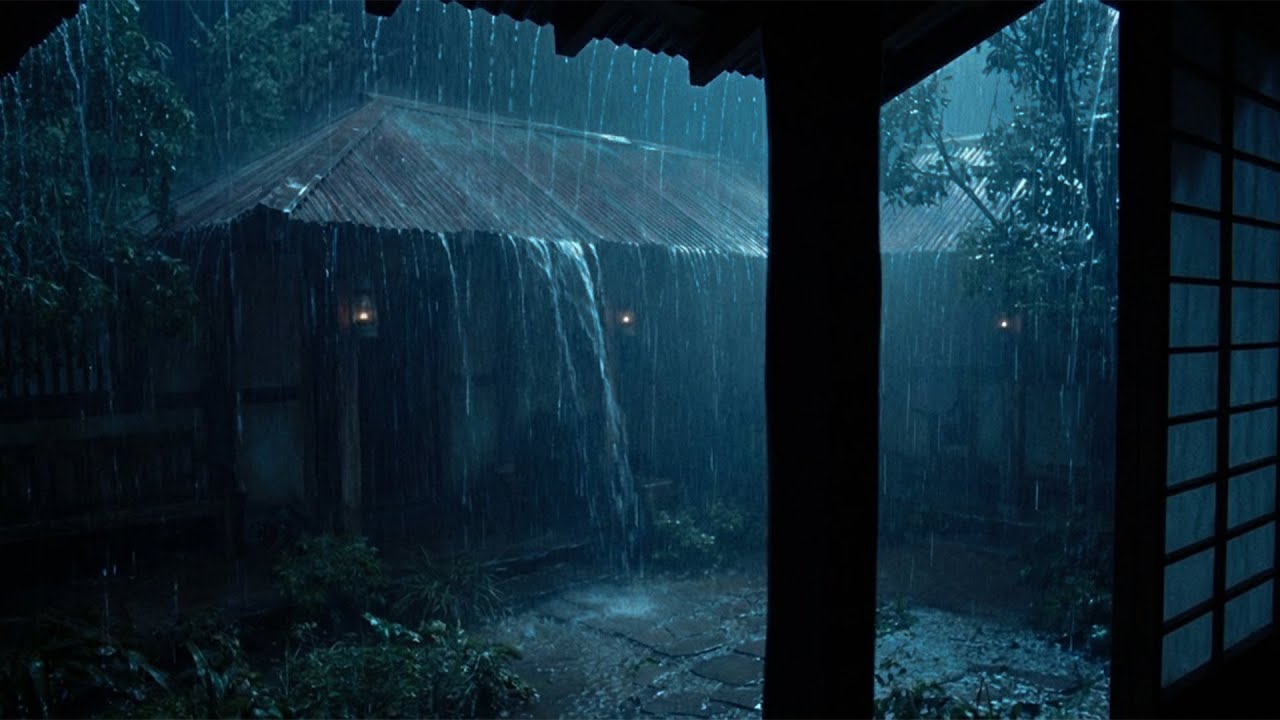 Rainstorm Pouring from Tin Roof | Fall Asleep in 2 Minutes Deep Relaxation
