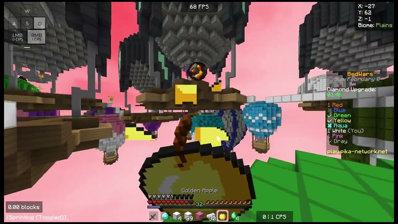 Playing PikaNetwork Bedwars! | play.pikanetwork.net