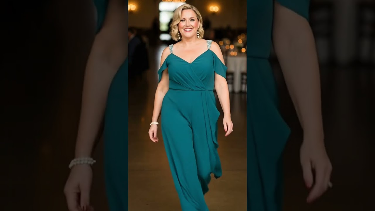 Modern Plus Size Mother of the Bride Jumpsuits: Flattering Formal Wedding Outfit Ideas for Curvy
