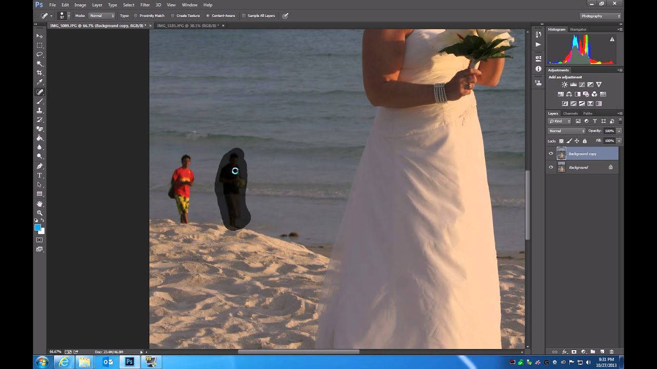 Photoshop - Remove objects or people from an image or remove camera shake