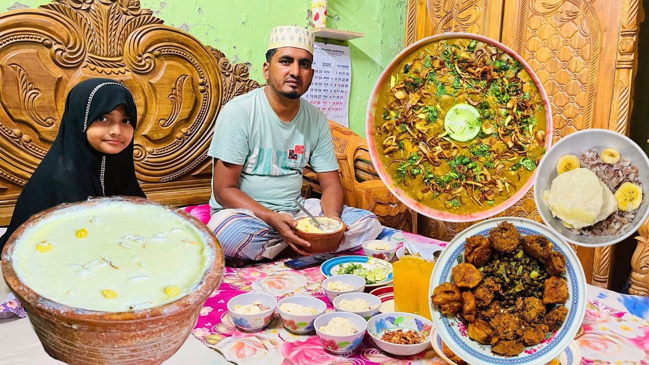 নিজেদের ঘরে বানানো দই 🤤যেটা দোকানের থেকেও বেস্ট 😮 আর থাকছে গরুর মাংসর হালিম আজকের ইফতারের আয়োজন 