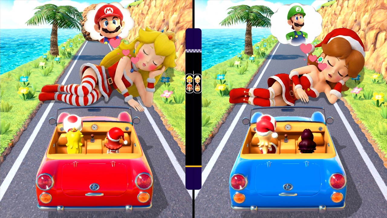 【マリオパーティシリーズ】ラッキーチームバトル: チーム ピーチ と デイジー VS チーム ロゼッタ と ポーリン 4K UHD (2160P)