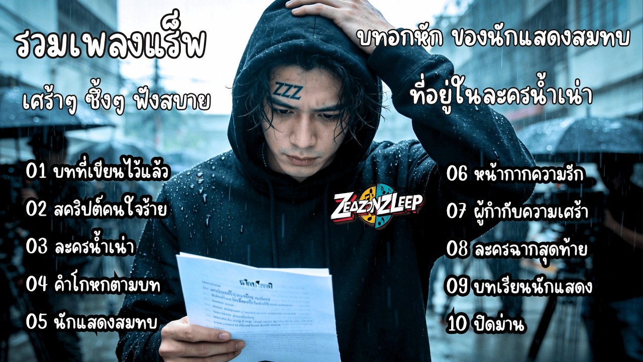 รวมเพลงแร็พไทยเพราะๆ บทอกหัก ของนักแสดงสมทบ - ZeaZonZleep