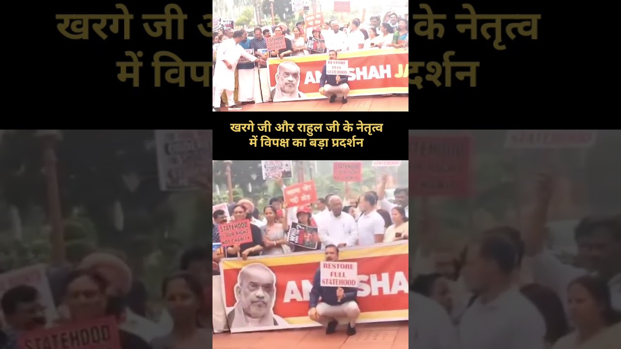 Rahul Gandhi Protest in Parliament | छात्रों पर पुलिस कार्रवाई को लेकर बड़ा प्रदर्शन l #viralvideo