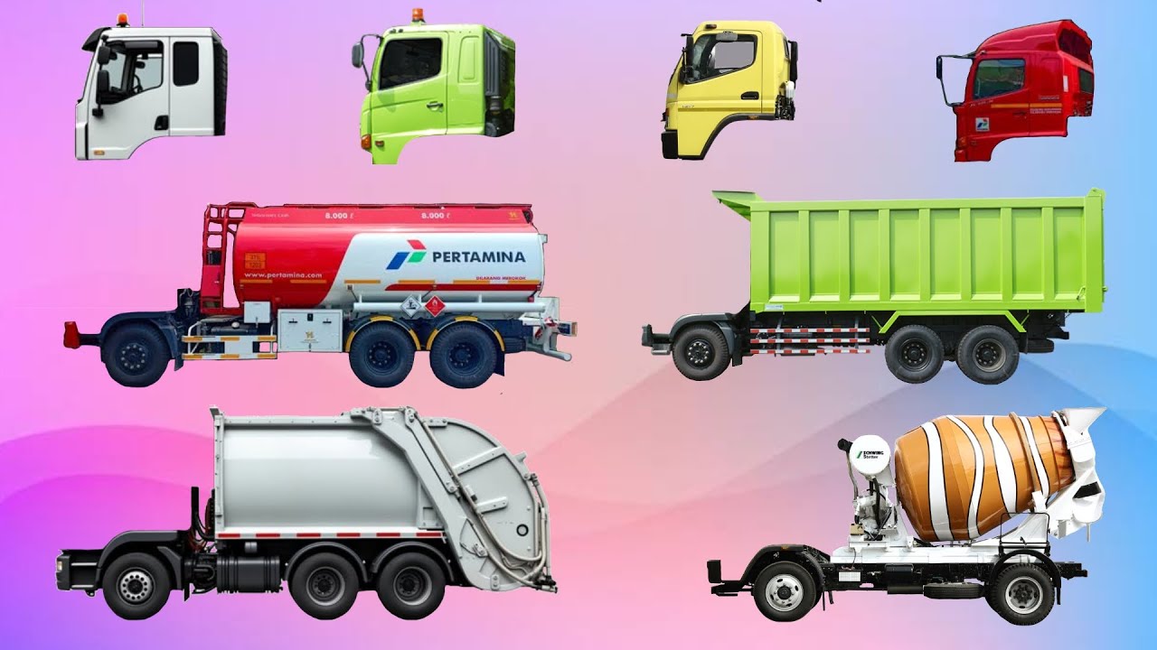 TRUK PASIR, TRUK TANGKI, TRUK MOLEN, TRUK SAMPAH, MENEBAK GAMBAR DENGAN BENAR ? CONSTRUCTION VEHICLE