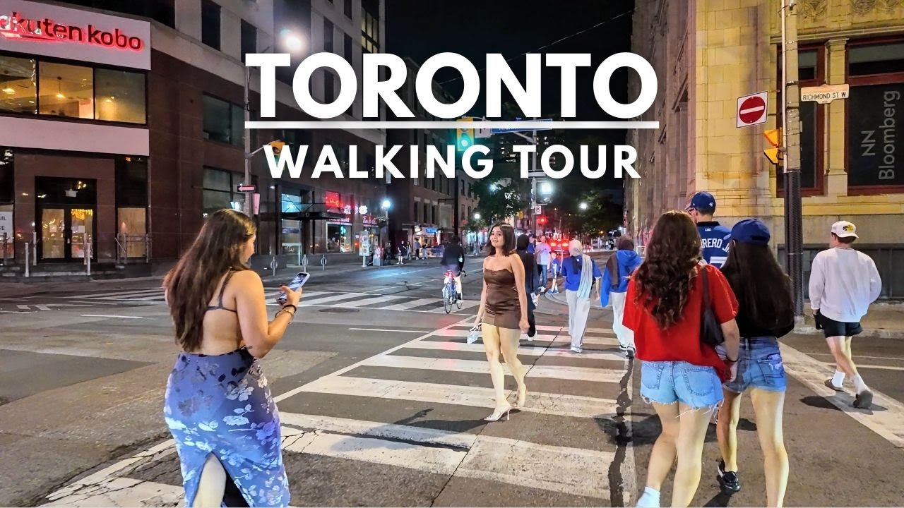 Downtown Toronto Night Walk Summer 2024 | 4K Nightlife in Toronto