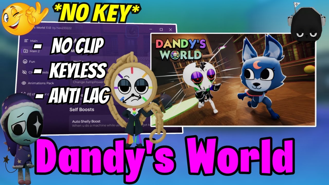 🔥 Dandy’s World Script (Keyless) | Hex Hub Script | No Clip, Fake Admin, Anti Lag & More | Roblox