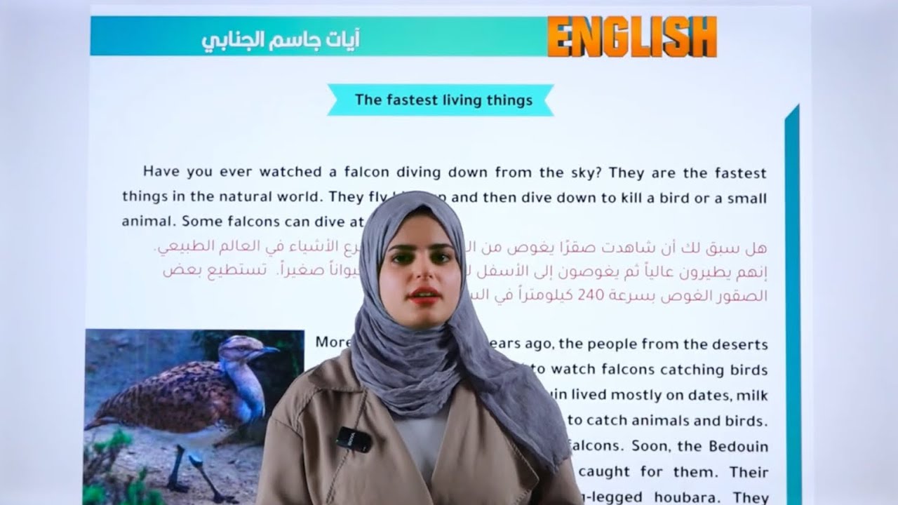 صفحة 35  قطعه الصقر | انكليزي ثالث متوسط  |الوحده الثالثه 2026 