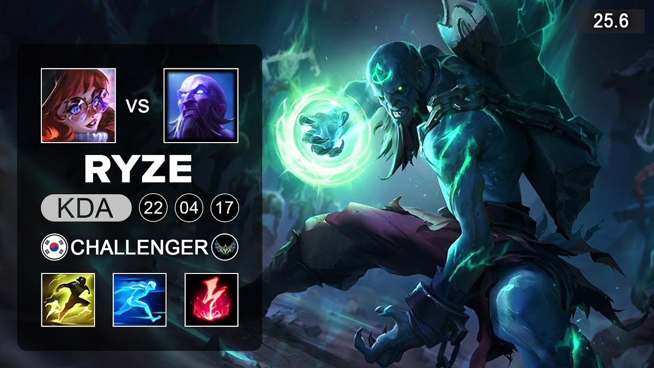 Ryze vs Aurora Mid - KR Grandmaster - Patch 25.6 Season 15