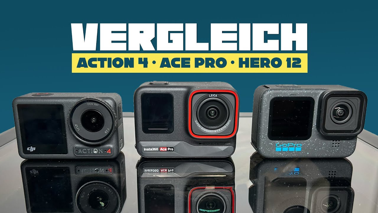 Insta360 AcePro Action Cam Review und Vergleich gegen DJI Action 4 vs GoPro Hero 12 - Teil 1