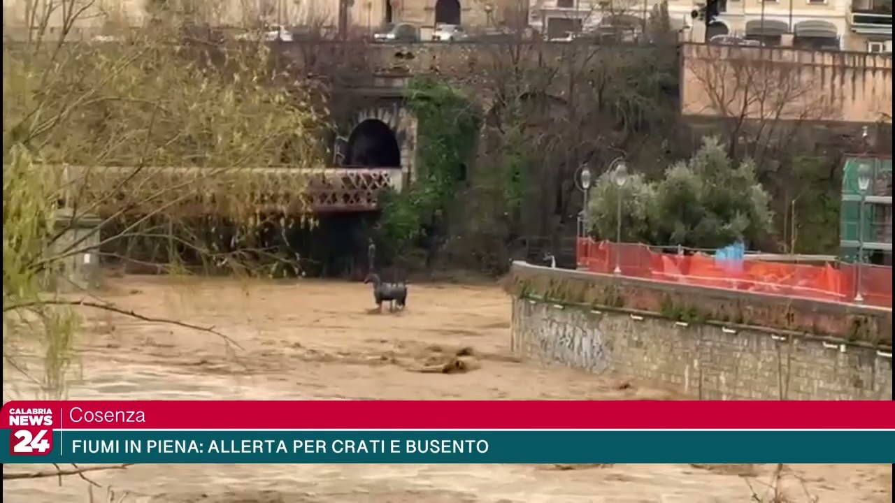 Cosenza - Fiumi in piena: allerta per Crati e Busento
