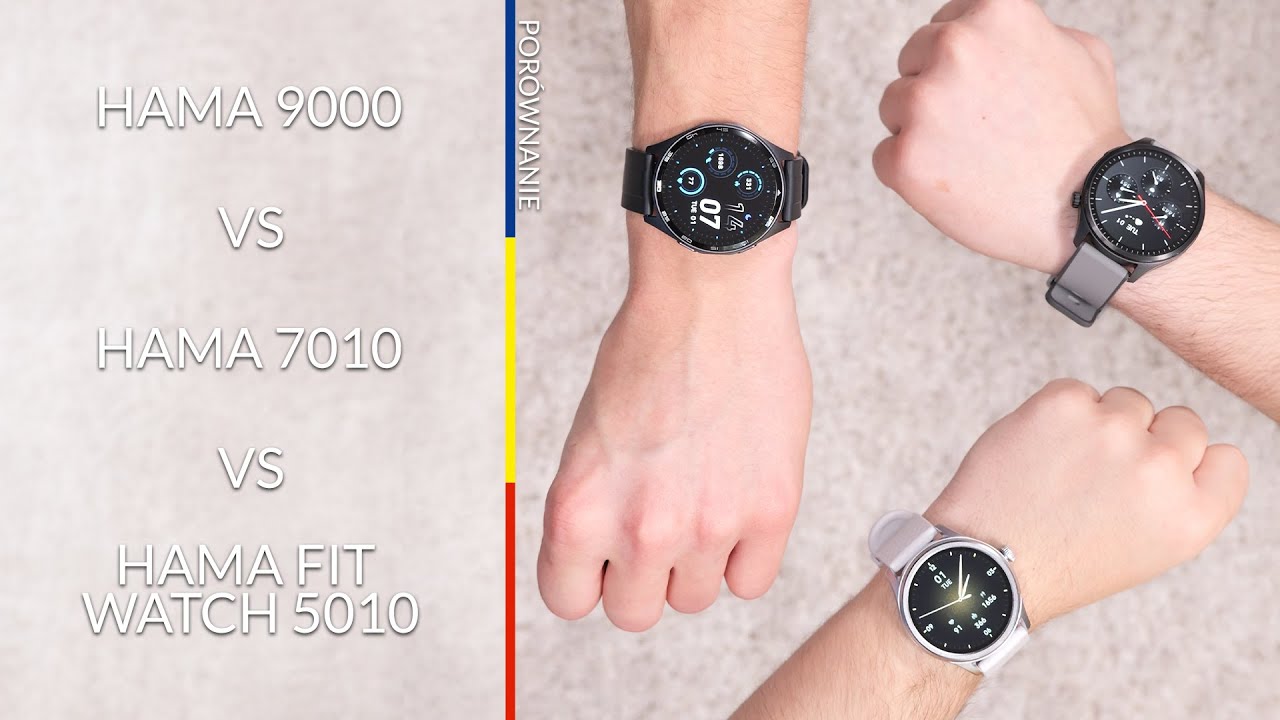 Porównanie smartwatchy Hama 9000, 7010, 5010 – dane techniczne – RTV EURO AGD
