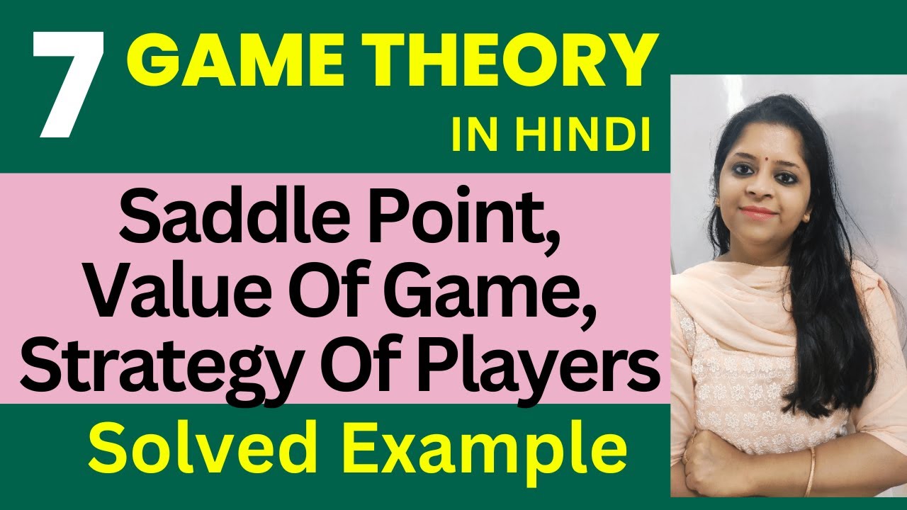 Find Saddle Point| Value of Game |Strategy of players |Game Theory