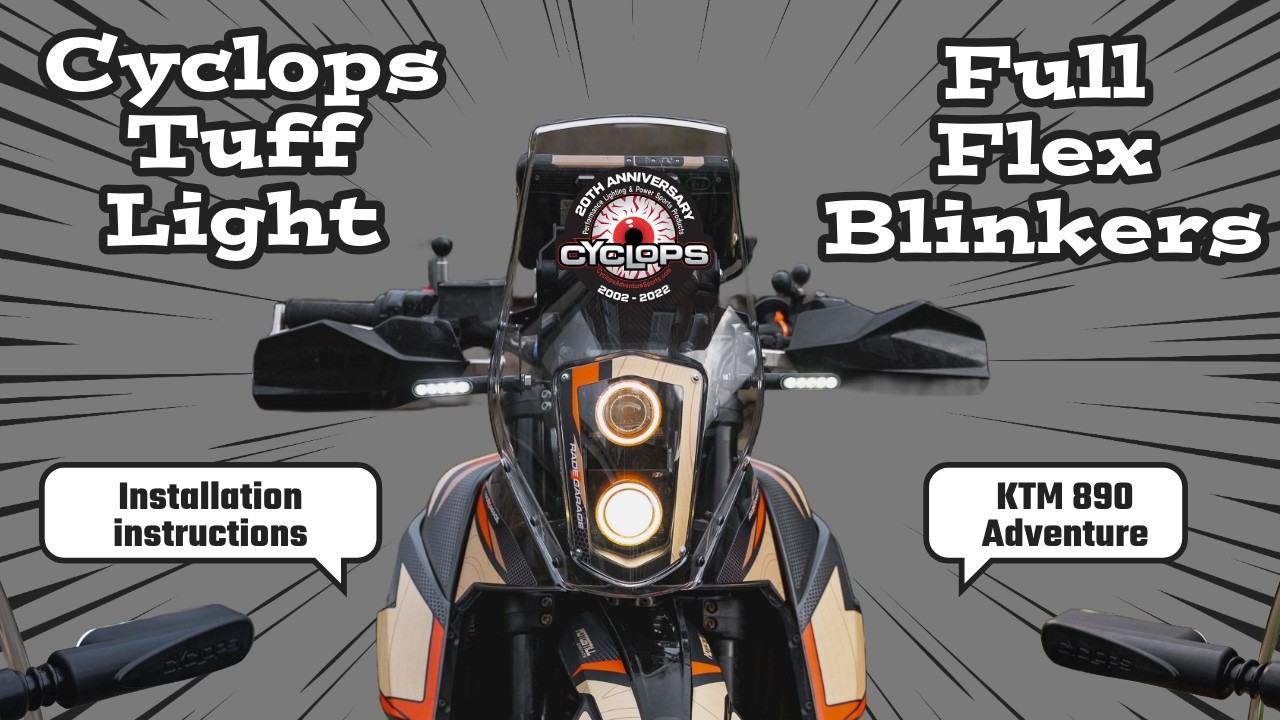 CYCLOPS Tuff Blinker Lights installation | BRIGHT running lights