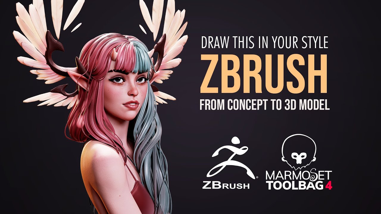 Make a Beautiful Character from a concept (DTIYS) - Zbrush Timelapse