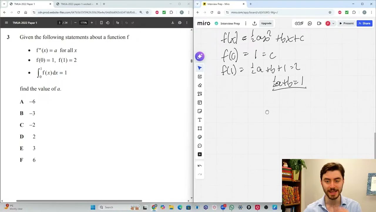 Tutor Live Solve: TMUA 2022 Paper 1