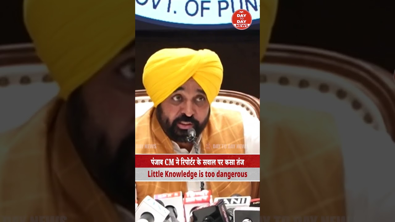 पंजाब CM ने रिपोर्टर के सवाल पर कसा तंज | Day To Day Bharat |