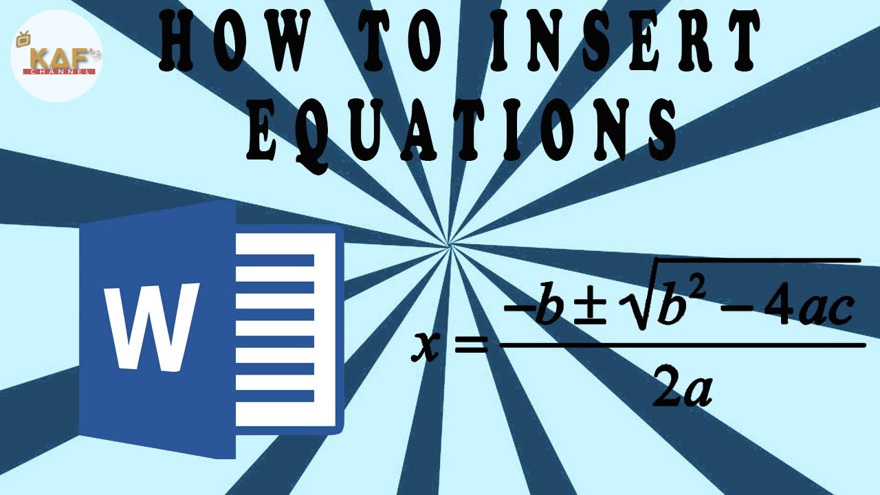 Learn how to insert equations and symbols in Ms Word|(e learning)