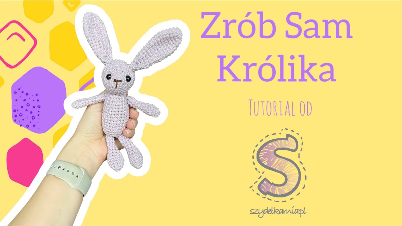 Zrób Sam maskotkę na szydełku ☆ Królik ☆ seria Chińskie znaki zodiaku ☆ tutorial krok po kroku