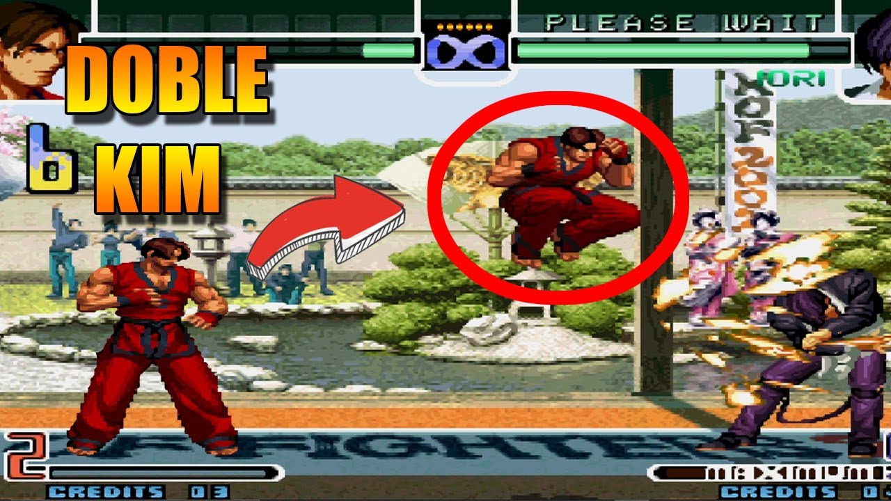 COMO HACER DOBLE DE KIM EN EL SUELO(FACIL Y RAPIDO) EN KOF 2002 PLUS!!