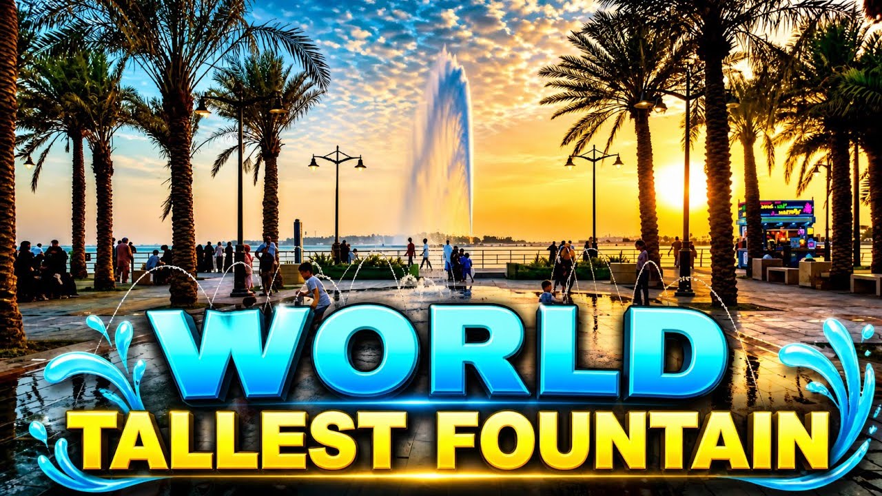 World’s Tallest Fountain! King Fahad Fountain – Jeddah 🇸🇦 | Jeddah’s Iconic King Fahad Fountain