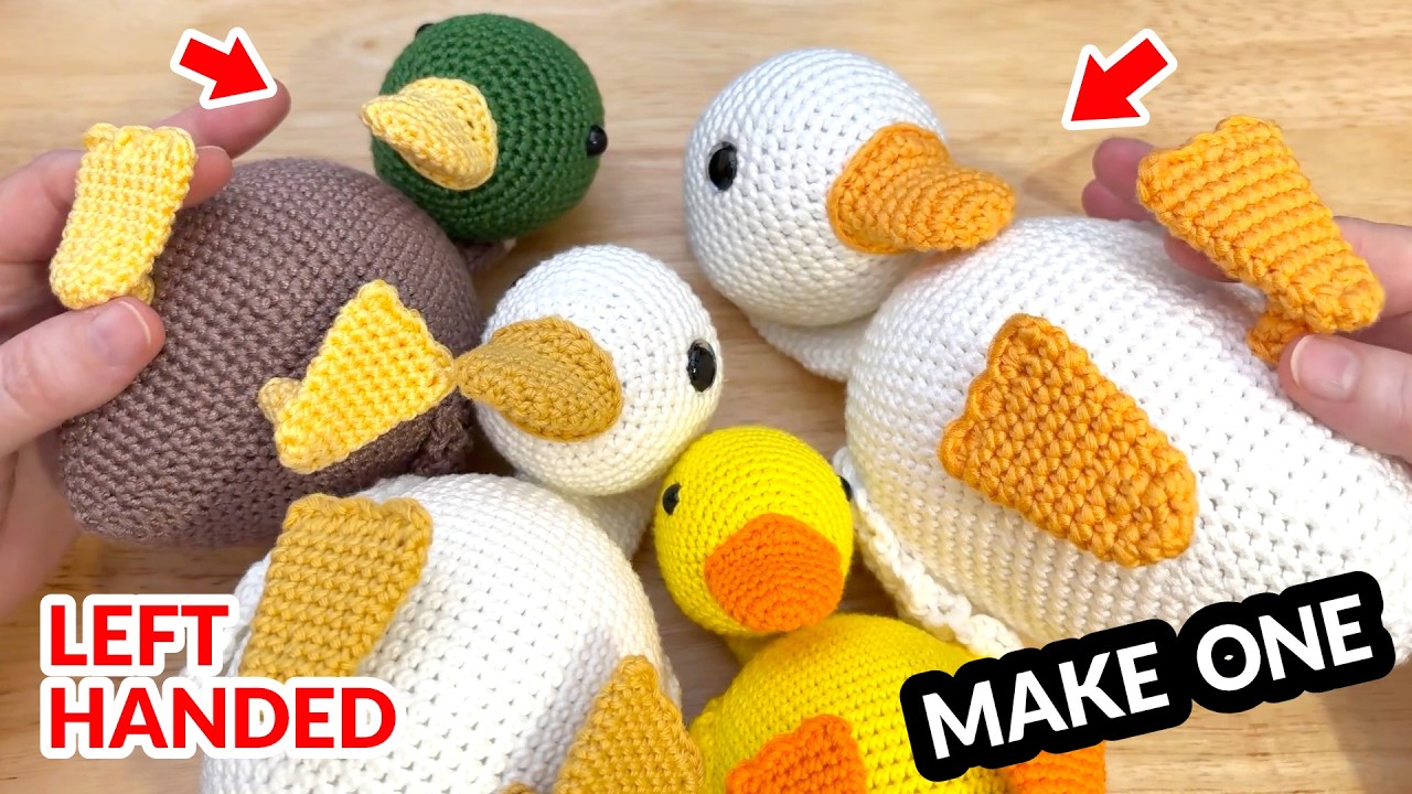 Stuck Duck Crochet Along Amigurumi Tutorial (Left-Handed Version)