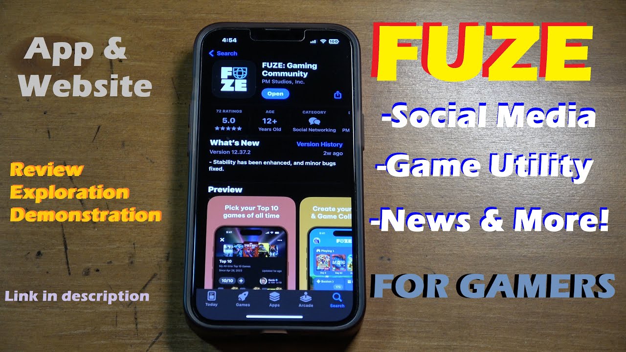 FUZE - Gaming Social Media & Utility (Exploring the App & Website)