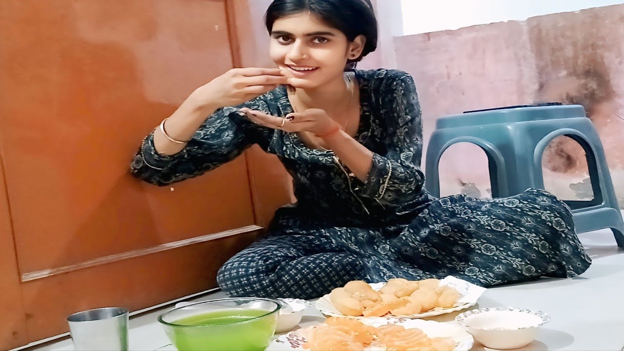 आज शाम को घर पर गोलगप्पे और जलेबी बनायी 😅 Khushi kaimur vlogs