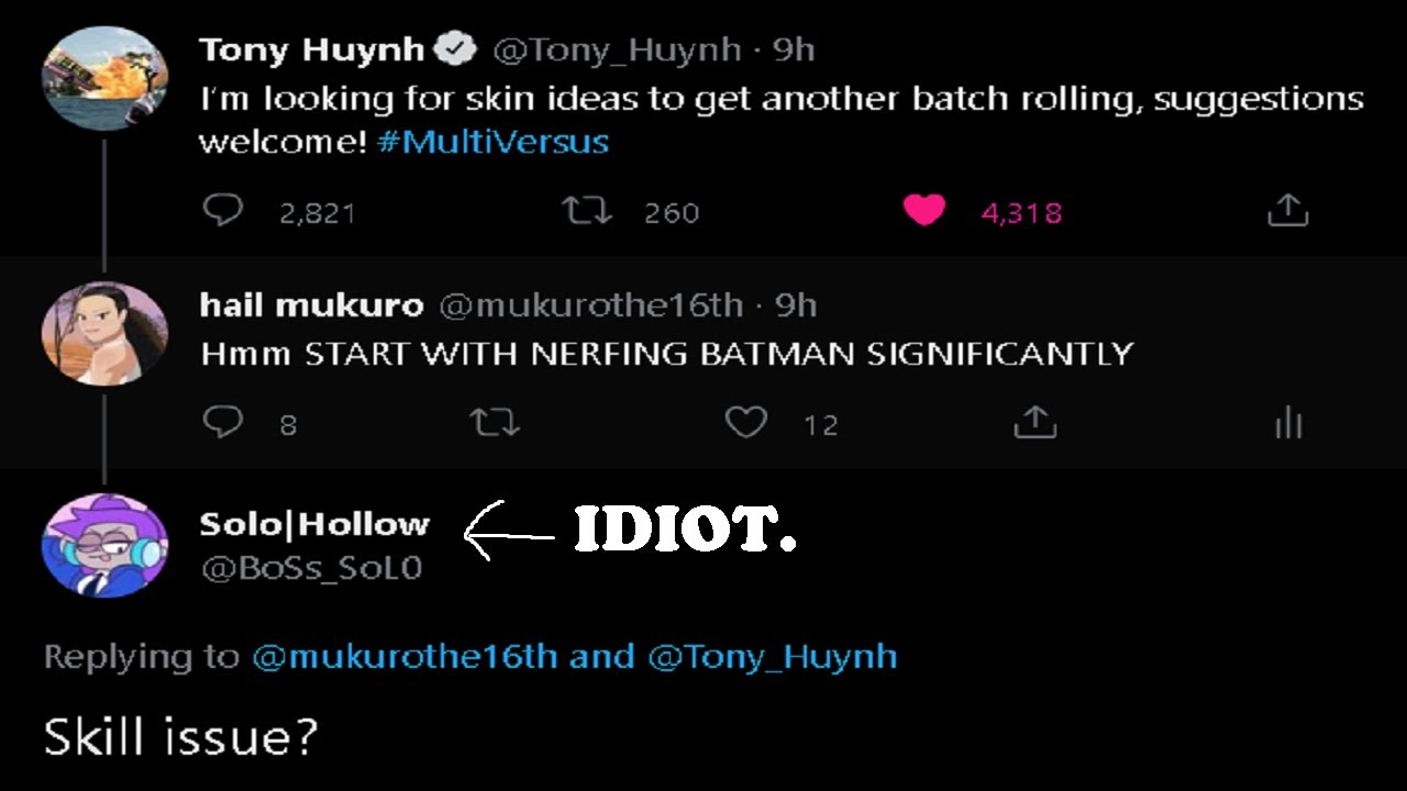 multiversus twitter is full of IDIOTS, PART 2.