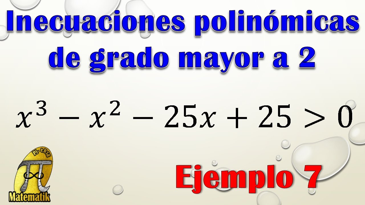 Inecuaciones de grado mayor a 2 | Inecuación cúbica o de tercer grado división sintética | Ejemplo 7