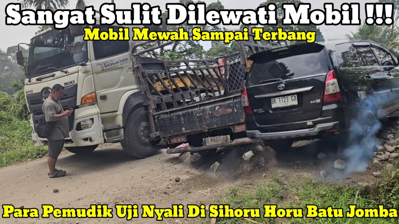 Sangat Sulit Dilewati || Para Pemudik Uji Nyali Melewati Jalan Bergelombang Di Batu Jomba
