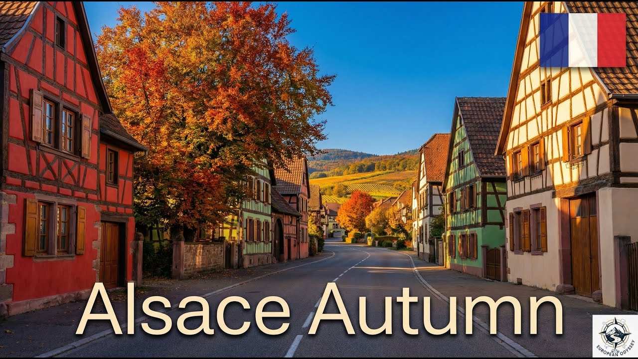 Alsace 4K | Saint-Louis to Sierentz | Relaxing Autumn Drive